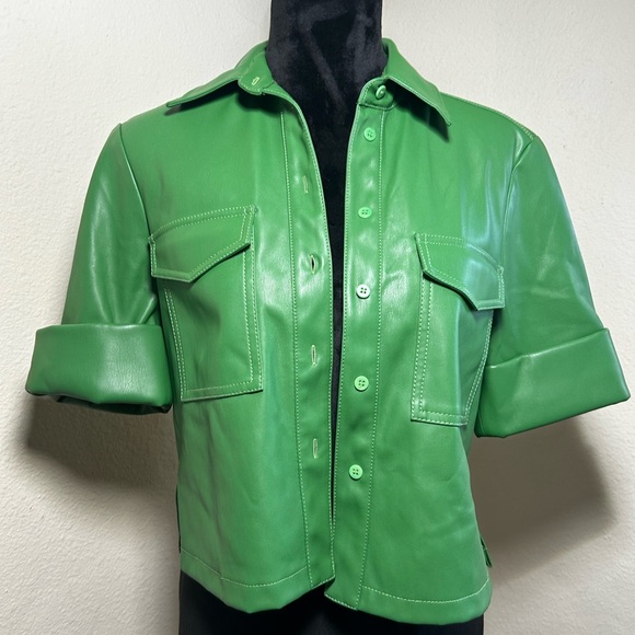 STAUD Jackets & Blazers - STAUD faux leather shirt